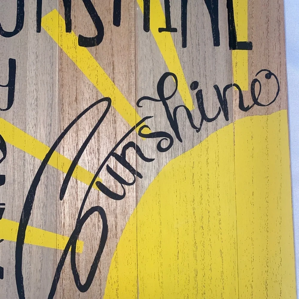 You Are My Sunshine Yellow Wood Wall Decor - Unbranded